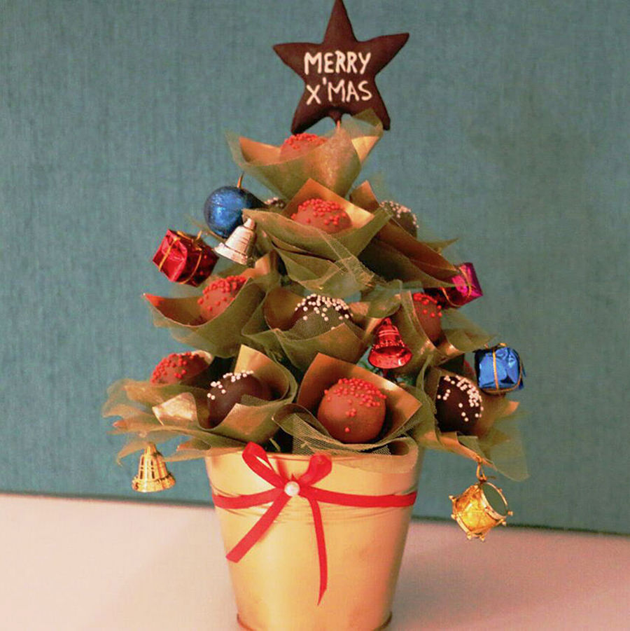 Cake Pop Bouquet - Pop Christmas Tree